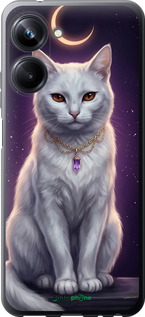 Силиконовый чехол Mystic White Cat Gothic Dark Purple Gold для Realme 10 Pro - 6805u-2945 изображение 