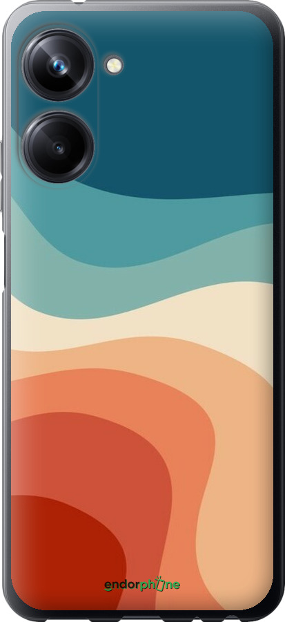 Силиконовый чехол В стиле ретро с волнами для Realme 10 Pro - 6531u-2945 изображение 