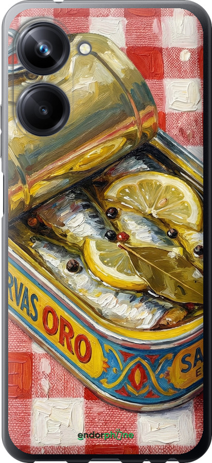 Силиконовый чехол Vintage Sardine Tin Phone для Realme 10 Pro - 6772u-2945 изображение 