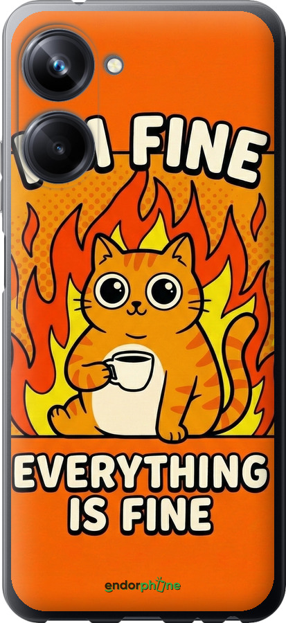 Силиконовый чехол Funny Cat для Realme 10 Pro - 6786u-2945 изображение 