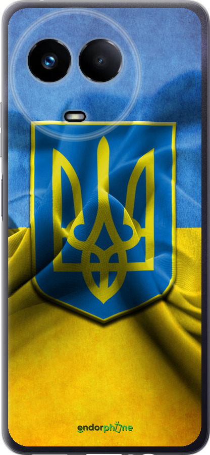 

Силіконовий чохол "Прапор та герб України" для Realme Realme 11 5G, Блакитний