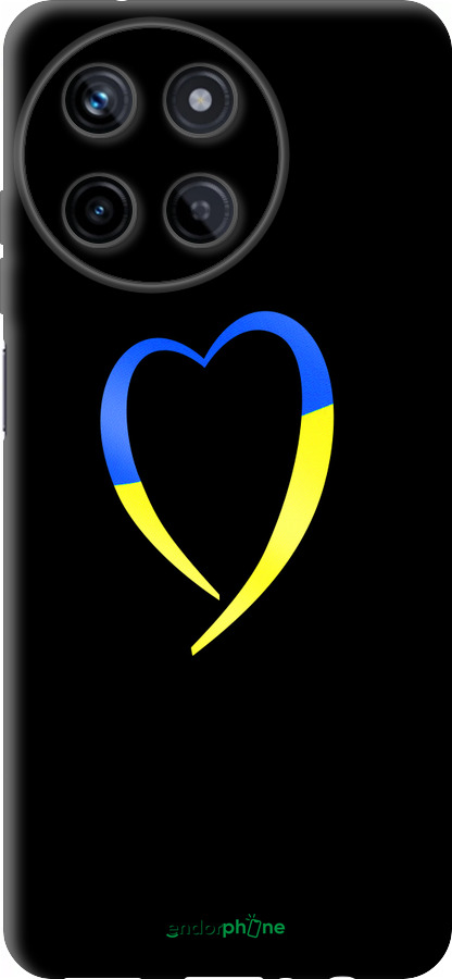 TPU чехол Жёлто-голубое сердце для Realme Realme 11 - 885b-3120 изображение 