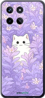 Силиконовый чехол Котик в цветах для Realme Realme 11 - 6390u-3120 изображение 