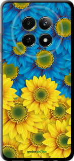 TPU чехол Жёлто-голубые цветы для Realme Realme 13 5G - 1048b-3916 изображение 