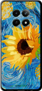 TPU чехол Цветы желто-голубые для Realme Realme 13 5G - 5308b-3916 изображение 