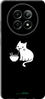 TPU чехол С милым котом на черном фоне для Realme Realme 13 5G - 6528b-3916 изображение 