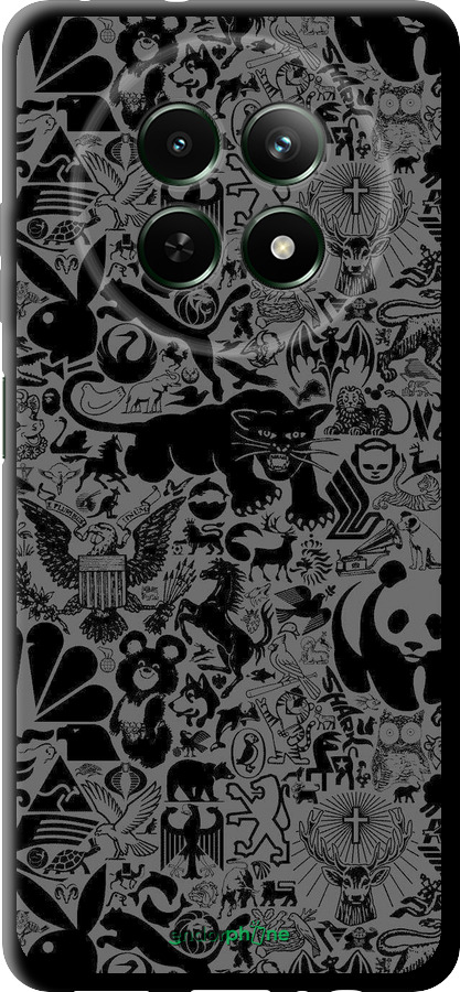 TPU чехол Чёрно-серый стикер бомбинг для Realme Realme 13 5G - 2432b-3916 изображение 