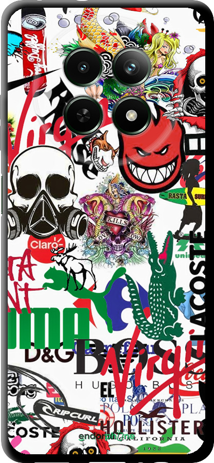 TPU чехол Many different logos для Realme Realme 13 5G - 4022b-3916 изображение 