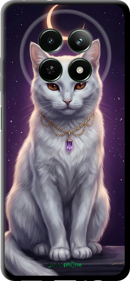 TPU чехол Mystic White Cat Gothic Dark Purple Gold для Realme Realme 12 5G - 6805b-3705 изображение 