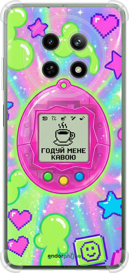 Силикон с усиленными углами чехол Y2K Aesthetic Retro Pet: Годуй мене кавою для Realme Realme 12 5G - 6784sp-3705 изображение 