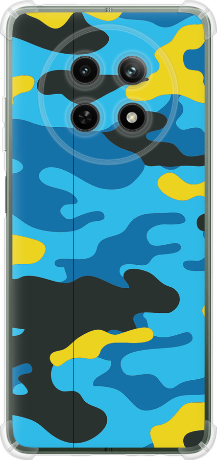 Силіконовий чехол Жовто-блакитний камуфляж для Realme Realme 12 5G - 1084u-3705 изображение 