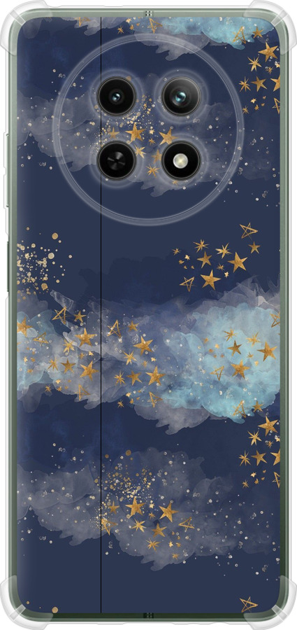 Силиконовый чехол Ночь золотые звезды для Realme Realme 13 5G - 5421u-3916 изображение 