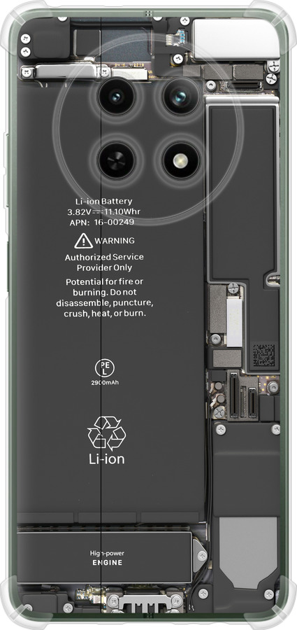 Силіконовий чехол Деталі смартфона для Realme Realme 12 5G - 5487u-3705 изображение 