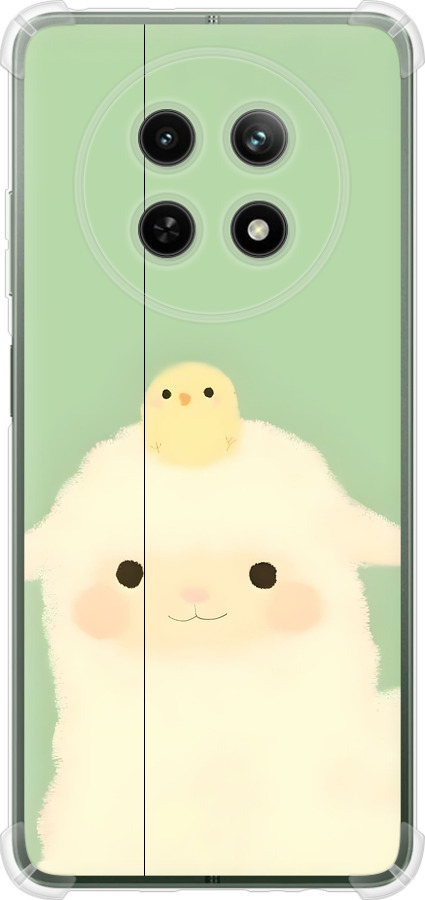 Силиконовый чехол Барашек и ципленок для Realme Realme 13 5G - 6369u-3916 изображение 