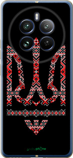 Силиконовый чехол Герб - вышиванка на черном фоне для Realme Realme 12 Pro - 1196u-3649 изображение 