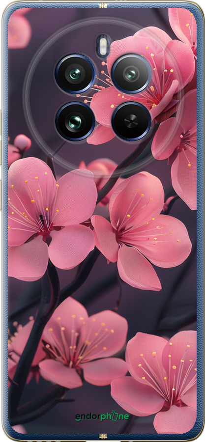 Силиконовый чехол Пурпурная сакура для Realme Realme 12 Pro - 6075u-3649 изображение 