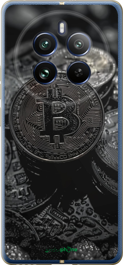 Силіконовий чехол Black Bitcoin для Realme Realme 12 Pro - 6090u-3649 изображение 