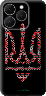 Силиконовый чехол Герб - вышиванка на черном фоне для Realme 15T 5G - 1196u-4159 изображение 