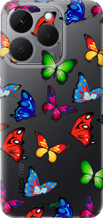 Силиконовый чехол Красочные мотыльки для Realme 15T 5G - 4761u-4159 изображение 