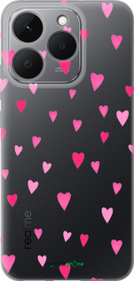 Силиконовый чехол Сердечки 2 для Realme 15T 5G - 4763u-4159 изображение 