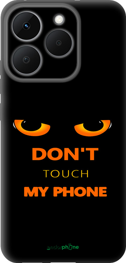 Силиконовый чехол Don't touch the phone для Realme 15T 5G - 4261u-4159 изображение 
