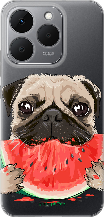 Силиконовый чехол Мопс и арбуз для Realme 15T 5G - 4665u-4159 изображение 