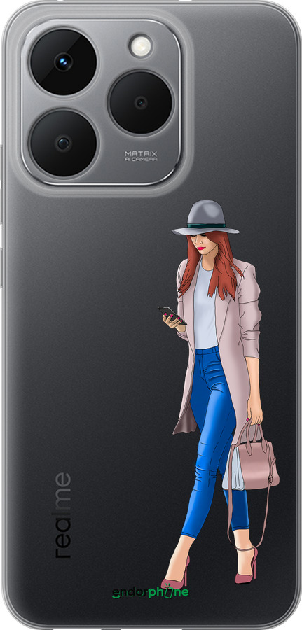 Силиконовый чехол Девушка 1 для Realme 15T 5G - 4751u-4159 изображение 