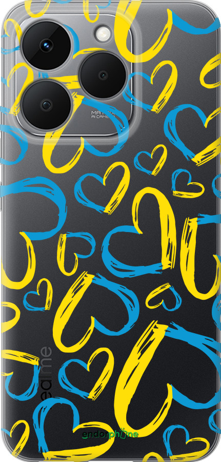 Силиконовый чехол Сердца UA для Realme 15T 5G - 5292u-4159 изображение 
