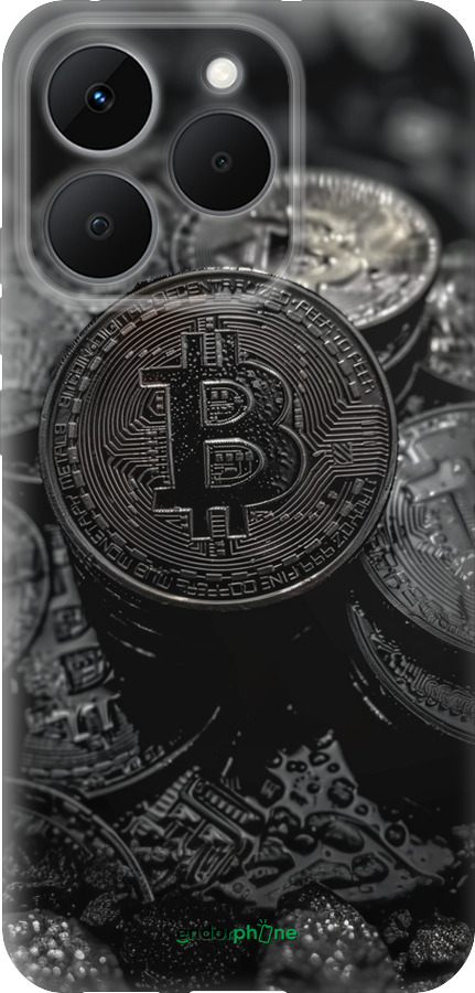 Силиконовый чехол Black Bitcoin для Realme 15T 5G - 6090u-4159 изображение 
