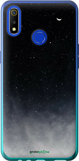 Силиконовый чехол Сині хмари, Синій місяць для Realme 3 - 6396u-1869 изображение 