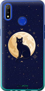 Силиконовый чехол 'Cute Cat Celestial/Witchy' для Realme 3 изображение 3