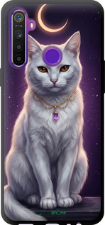 TPU чехол Mystic White Cat Gothic Dark Purple Gold для Realme 6i - 6805b-2059 изображение 