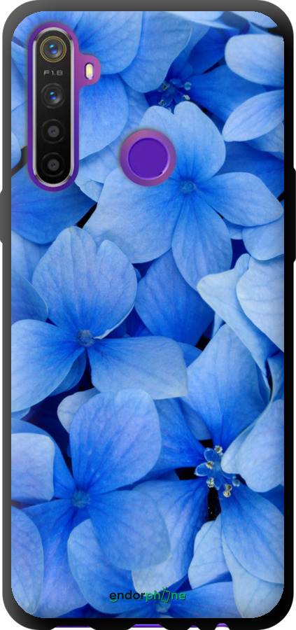 TPU чехол Синие цветы для Realme 6i - 526b-2059 изображение 