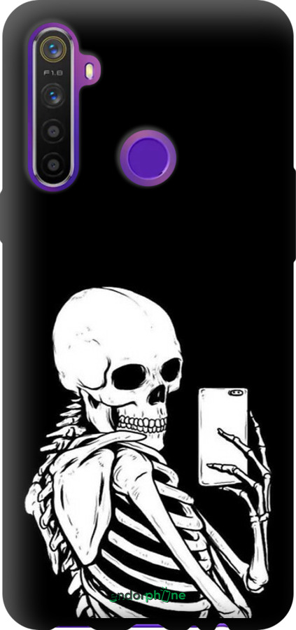 TPU чехол Скелет делает Selfie для Realme 5 - 6535b-1862 изображение 