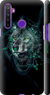 3D пластиковый матовый чехол Wolf для Realme 5 - 6610m-1862 изображение 