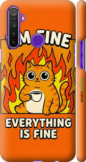 3D пластиковый матовый чехол 'Funny Cat' для Realme 5 изображение 9