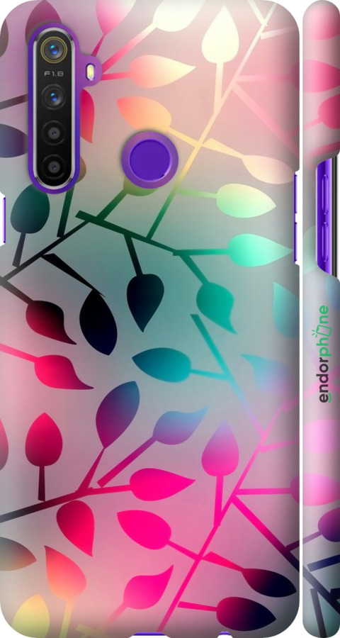 

3D пластиковий матовий чохол "Листя" для Realme 5