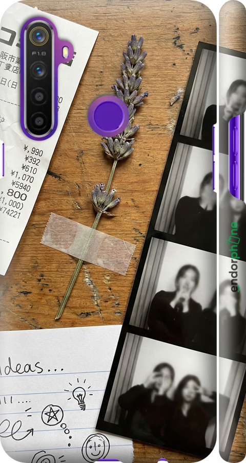 3D пластиковый матовый чехол Aesthetic Scrapbook Collage для Realme 5 - 6773m-1862 изображение 