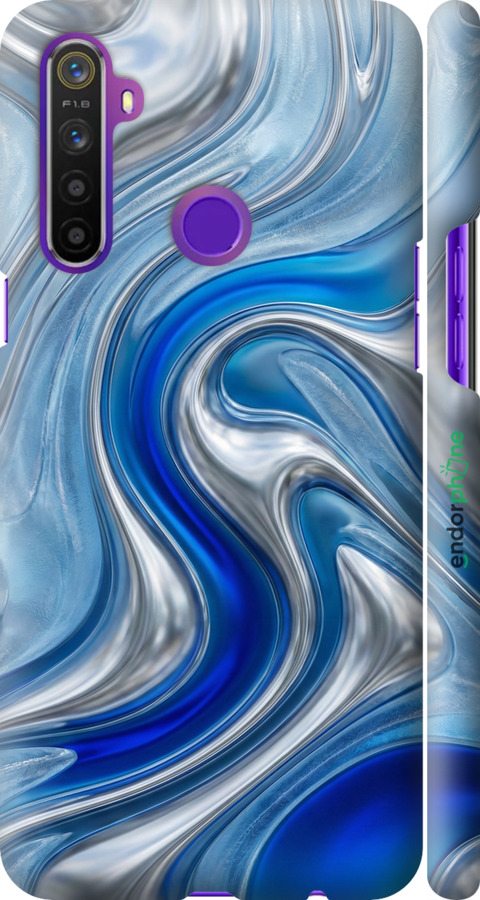 3D пластиковий матовий чехол Liquid Chrome для Realme 6i - 6781m-2059 изображение 