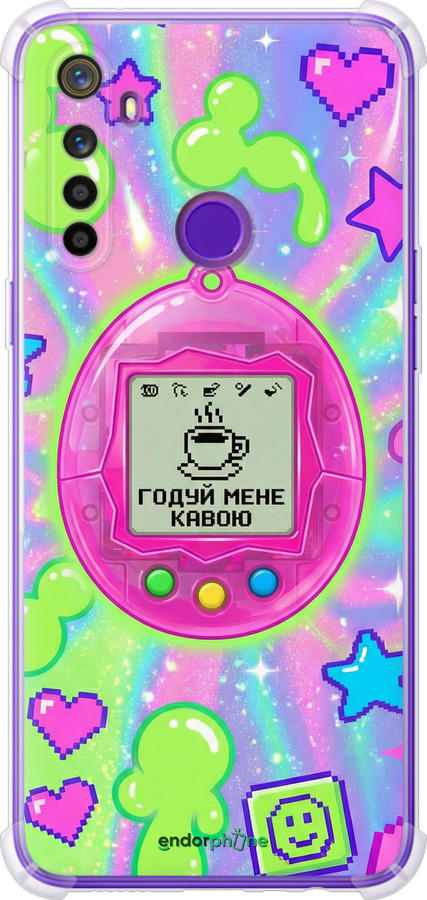 Силіконовий протиударний с посиленими кутами чехол Y2K Aesthetic Retro Pet: Годуй мене кавою для Realme 5 - 6784sp-1862 изображение 