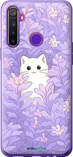 2D пластиковый чехол Котик в цветах для Realme 6i - 6390t-2059 изображение 