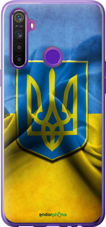 

Силіконовий чохол "Прапор та герб України" для Realme 6i, Блакитний