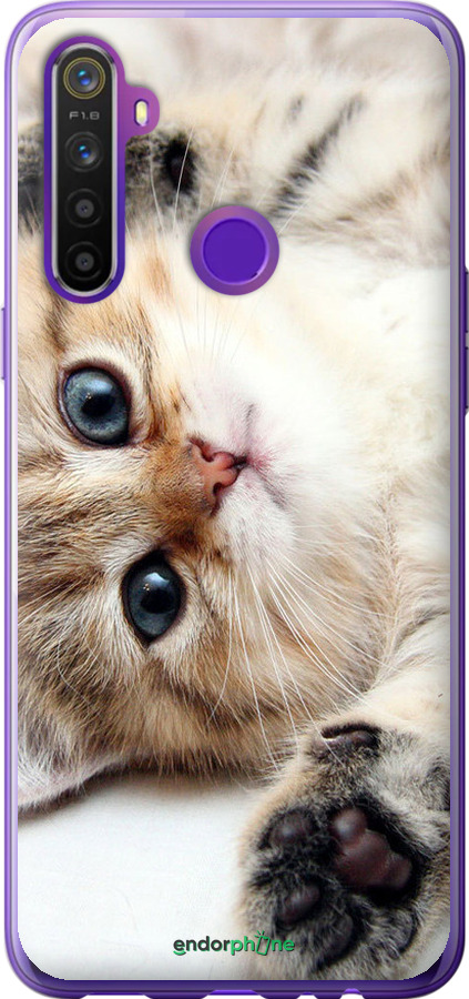 2D пластиковый чехол Котик для Realme 5 - 6024t-1862 изображение 