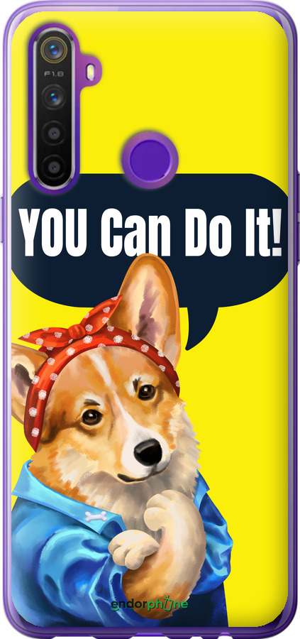Силиконовый чехол чехол с корги You Can Do It для Realme 5 - 6184u-1862 изображение 