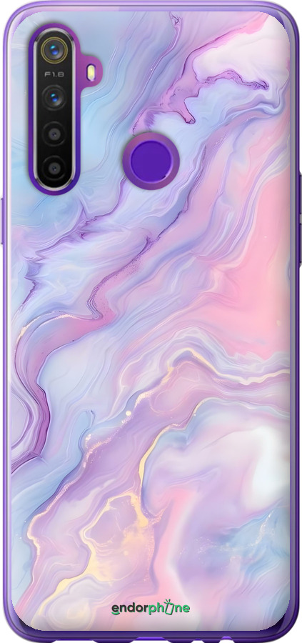 2D пластиковий чехол Нежный мрамор для Realme 5 - 6310t-1862 изображение 