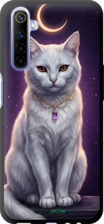 TPU чехол Mystic White Cat Gothic Dark Purple Gold для Realme 6 - 6805b-1913 изображение 