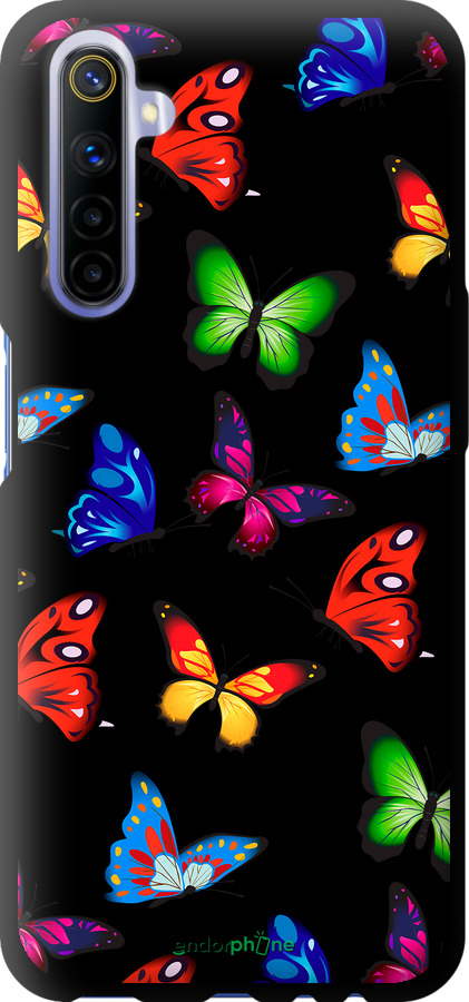 TPU чехол Красочные мотыльки для Realme 6 - 4761b-1913 изображение 