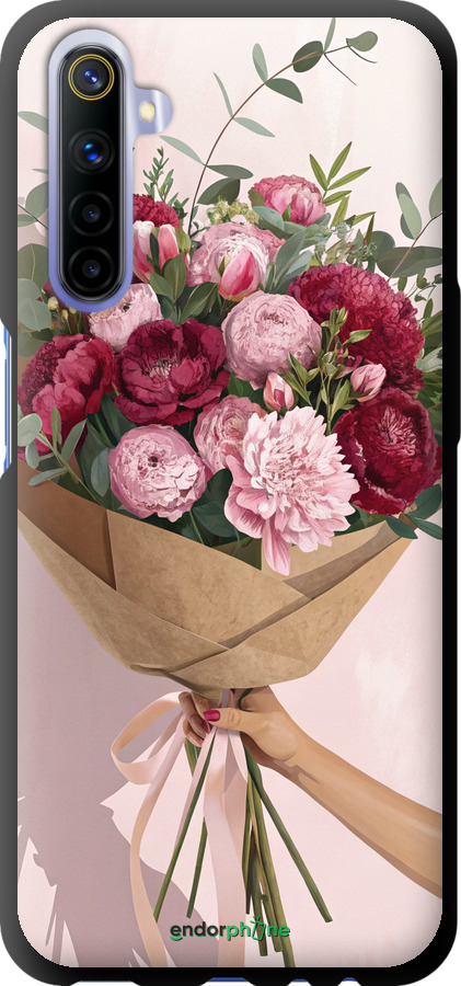 TPU чехол Пионы 1 для Realme 6 - 6705b-1913 изображение 