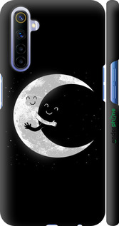 3D пластиковый матовый чехол Лунные объятия для Realme 6 - 6508m-1913 изображение 