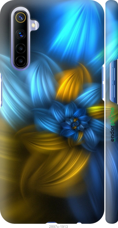 

3D пластиковий матовий чохол "Візерунок 46" для Realme 6, Синій